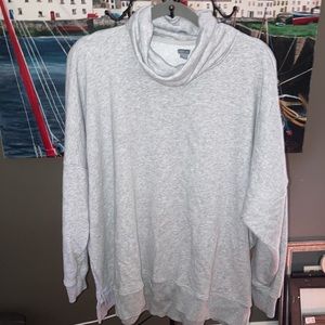 Aerie oversized turtleneck sweatshirt- light grey